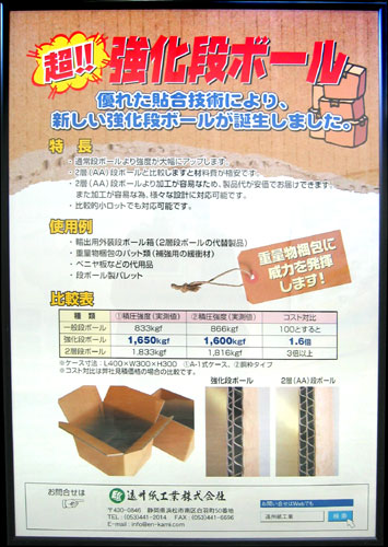 強化段ボール展示パネル